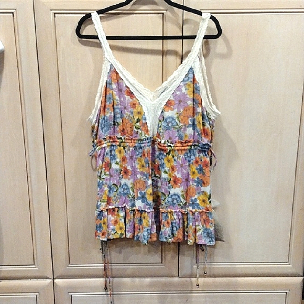 💥Angie Plus Size Boho Adjustable Tank Top - Picture 14 of 17
